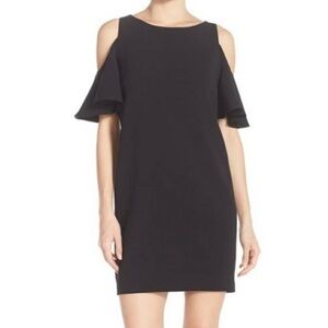 Women’s Chelsea28 black cold shoulder mini cocktail dress size small S
